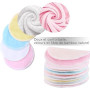 Tampons Démaquillants fibre de bambou丨disques coton demaquillant lavable丨24pcs+ 2 Sac de lavage丨Matériau en fibre de bambou soup