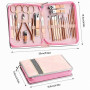 Anseom Kit de Manucure de Pédicure, 26pcs Coupe Ongle Professionnel Set en Acier Inoxydable, Trousse Manucure Pedicure avec Poch