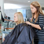 URAQT Capes de Coiffeur de Salon Pleine Longueur, Robe de Coiffure Professionnelle en Nylon Imperméable pour Coupe de Cheveux |