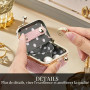 SHOFUL Boîte à bijoux de voyage en cuir, petite boîte à bijoux avec verrou Kiss Lock, mini boîte à bagues de voyage pour femme p