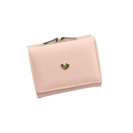 LSNNMU Portefeuille Femme Petit Portefeuille Femme Coeur Aimant Court Portefeuille Femme Porte-Carte Filles Femme Dame Porte Mon