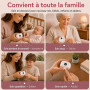 Coupe Ongle Electrique, 2-en-1 pour Bébés, Adultes et Personnes Âgées, Rose | Coupe Ongle pour Ongles Épais, Lime à Ongle Électr
