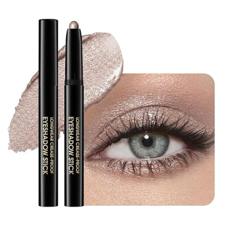 STNFAREBI Crayon Fard à Paupières en Stick, Ombre à Paupières Crème Waterproof, Longue Tenue, Haute Pigmentation, Fini Shimmer,
