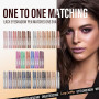 Set de 6 bâtons d'ombres à paupières, Crayon ombres à paupières crème mate et scintillante, Kit de maquillage des yeux en bâton