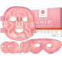 Medi Grade Set Masque Froid Visage et Masque des Yeux en Gel, Ensemble Rose | Atténue poches, cernes et migraines, moment de dét