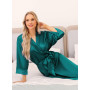 Sopesil Peignoir Satin Femme Robes du Matin Longues pour Femmes Bordure en Dentelle Robes de Mariée Vêtements de Nuit Doux,S-XXL