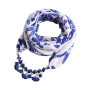 CHUYIX Foulard en mousseline de soie pour femme avec pendentif, bague, écharpe, collier, foulard, multifonction, collier, penden