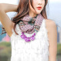 Asudaro Foulard en mousseline avec pendentif - Pour femme et fille - Longueur : 180 x 48 cm