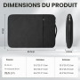 Flintronic Housse pour Ordinateur Portable, 15.6 Pouces Housses Ordinateur, Pochette Ordinateur Portable pour 15.6'' HP Lenovo D