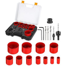 Neuytiky 19 Pièces Scie Cloche Bi-métal M42, Coffret de Scie Trépan avec Foret de Centrage et Support de Scie 19-68 mm, Profonde