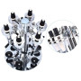 Estink Support Mural Rotatif pour 6 Bouteilles, Distributeur Optique pour Boissons, Vin, Bar en Acier, Majordome