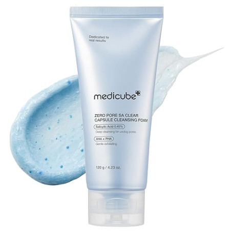 medicube Mousse Nettoyante Capsules Zero Pore 120 ml | Mousse nettoyante, AHA, BHA, PHA, Soin des pores, Nettoyage en profondeur