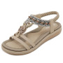 ZDQ Sandales Femme Été Confortable Plate Chaussures