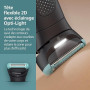 Philips Bodygroom série 7000 - Tondeuse pour hommes, tête flexible 2D Triple protection, têtes interchangeables, taille et rasag