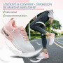 Baskets Femme Chaussures De Course avec Coussin D’Air Amortissantes Sport Sneakers Légères Respirantes Antidérapantes pour Runni