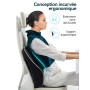Travel Ease Coussin de Soutien Lombaire Ergonomique, Support Dorsal en Mousse à Mémoire pour Siège de Voiture Chaise de Bureau,