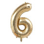 Alaoo Foil Ballons 40pouces, Numéro 6 Ballons Fête Grands, Or | Ballon Anniversaire pour Femmes Filles Enfants, pour Décoration