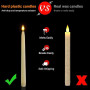 PChero Bougie Chandelier LED Decorative, Lot de 10 Fausses Bougies à LED Flamme Vacillante Bougie Electrique avec Télécommande p