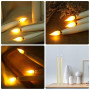 PChero Bougie Chandelier LED Decorative, Lot de 10 Fausses Bougies à LED Flamme Vacillante Bougie Electrique avec Télécommande p
