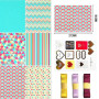 Papier Cadeau Set avec Ruban et Étiquette,Ecologique Papier Cadeaux Anniversaire Feuille,Papier emballage Cadeau,Papier Annivers