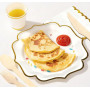 Anstore Assiettes en Carton Festonnées, 200 Assiettes et Couverts pour 25 Invités, Vaisselle Anniversaire avec Serviettes, Coute