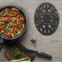 OLegei Dessous de Plat Ovale en Fonte Vintage, Noir | Pattes en Caoutchouc, Protéger les Plats Chauds, Support pour Casserole, p