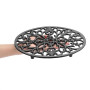 OLegei Dessous de Plat Ovale en Fonte Vintage, Noir | Pattes en Caoutchouc, Protéger les Plats Chauds, Support pour Casserole, p