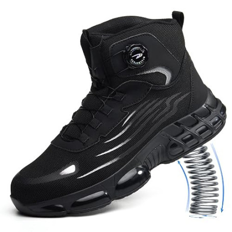 COOU Chaussures de Sécurité Hommes Femme Légère Montante Basket de Sécurité | Chaussures de Travail avec Embout en Acier Respira