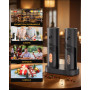 CIRCLE JOY Ensemble de Moulins à Sel et Poivre Électriques Rechargeables avec Socle de Recharge, Grossièreté Réglable, Capacité 