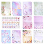 Vicloon 160 Feuilles Papier à Lettre avec Enveloppe Aquarelle, 50 Feuilles de Papier à Lettres et 50 Envelopes et 60 Autocollant