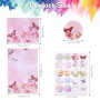 Vicloon 160 Feuilles Papier à Lettre avec Enveloppe Aquarelle, 50 Feuilles de Papier à Lettres et 50 Envelopes et 60 Autocollant