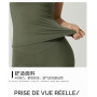 KIKIMINK Ensemble de yoga pour femmes, t-shirts à manches courtes et leggings de yoga pour femmes (vert, L)