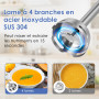 Vankarr 4 en 1 Mixeur plongeant, Mixeur Plongeur de 1000W avec 30 vitesses et mode turbo,Mixeurs Plongeur Multifonction,avec Fou