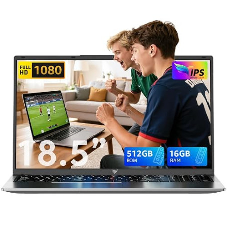 ACEMAGIC 2026 Ordinateur Portable 18.5 Pouces,8000 mah Processeur Twin Lake N150 (jusqu'à 3,6 GHz) 16 Go Ram DDR4 512 Go SSD Ext