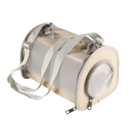 Laroal Sac de Transport pour Cochon d'Inde, Portable, Respirant, pour Petits Animaux, Design Perspective, Blanc