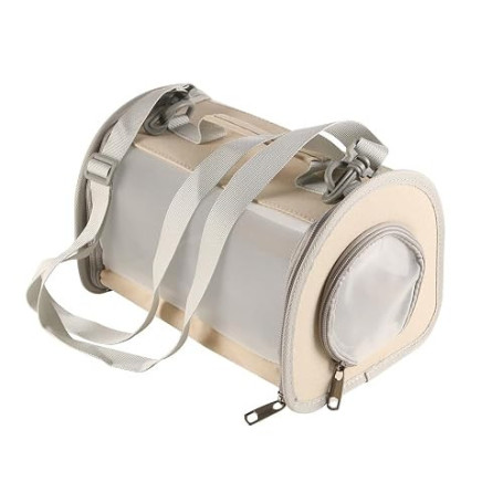 Laroal Sac de Transport pour Cochon d'Inde, Portable, Respirant, pour Petits Animaux, Design Perspective, Blanc