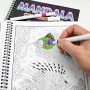 Pobuu Lot de 3 Pièces Livre Coloriage Adulte, Livre de Coloriage Anti Stress pour AdultesRelaxation, 60 Motifs Mandalas,Fleurs e