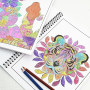 Pobuu Lot de 3 Pièces Livre Coloriage Adulte, Livre de Coloriage Anti Stress pour AdultesRelaxation, 60 Motifs Mandalas,Fleurs e