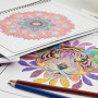 Pobuu Lot de 3 Pièces Livre Coloriage Adulte, Livre de Coloriage Anti Stress pour AdultesRelaxation, 60 Motifs Mandalas,Fleurs e