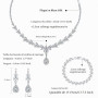 Zolkamery Parure Mariage Femme avec Zircon Cubique 5A Blanc, Ensemble de Bijoux Boucles d'oreilles Collier Bracelet en Forme de