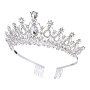 Tiara Cristal Couronne Strass Pour Femme avec Peigne Couronne Diadème Princesse Fille Bandeau Adult Cheveux Accessoires Cadeau p