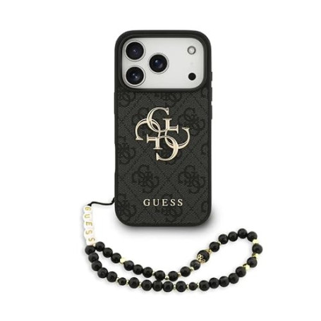CG Mobile Guess 4G Strap 4G Classic Logo Coque pour iPhone 17 Pro Max (Noir)