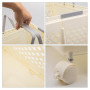 Panier à linge pliable amovible - Panier de rangement à roulettes pour appartement, salle de bain, chambre à coucher, dortoir (g