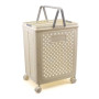 Panier à linge pliable amovible - Panier de rangement à roulettes pour appartement, salle de bain, chambre à coucher, dortoir (g