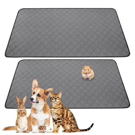 BYZESTY 2 Tapis pour Cage De Cochon d'Inde, 120 * 60cm Ultra Absorbant Tapis pour Chiens, Coussinet Urinaire Imperméable pour Pe