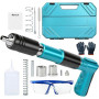 Risegun Cloueur Beton,Pistolet à Clous Manuel à 5 vitesses,Ongles non inclu | cloueuse pneumatique silencieuse pour plafond, ins