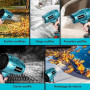 Yofidra Souffleurs de Feuilles sans Fill avec 2 Batteries, 576 km/h | avec 2 Batteries de 3000mAh, 28,000 TR/Min, Souffleur Élec