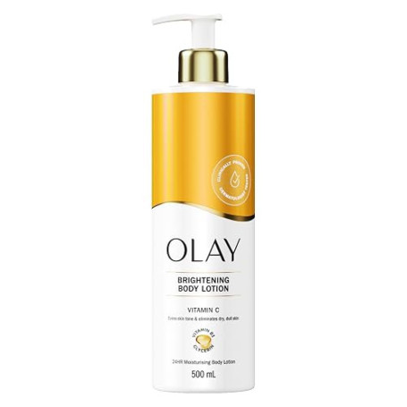 Olay Lotion pour le corps à la vitamine C, vitamine C, vitamine B5 B3, glycérine, peau lisse et hydratée, sans résidu gras, 500
