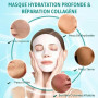 Pack de 5 Masques Collagene Visage, Masque Visage Hydrogel,Nourrissants Masque Collagène Visages, Hydratation, Resserre les pore