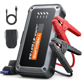TREKURE Booster Batterie Voiture 10000A, 12V Démarreur Batterie Voiture (Jusqu’à 9.0L Essence & 8.5L Diesel), Booster Batterie M